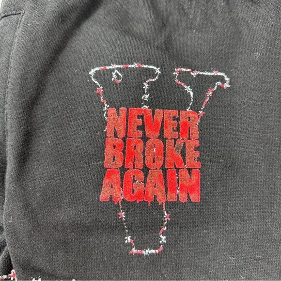 Vlone x Never Broke Again Black Sweatpants Men's Size Small - Picture 7 of 12